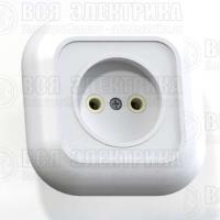 Розетка 1-м СП Валентина РС10-153 10А IP20 бел. Кунцево 7651