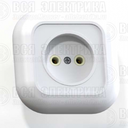 Розетка 1-м СП Валентина РС10-153 10А IP20 бел. Кунцево 7651