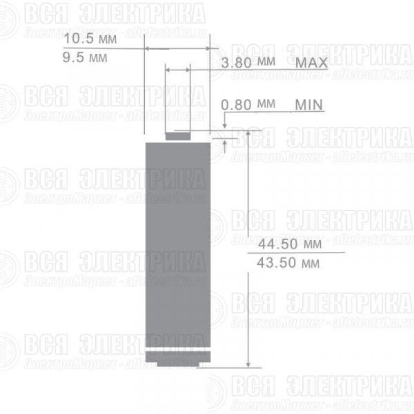 Аккумулятор AAA/R03 800мА.ч NI-MN BP-2 металлик (блист.2шт) Camelion 3674