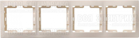 Рамка 4-м КВАРТА РГ-4-ККм горизонт. крем. IEK EMK40-K33-DM