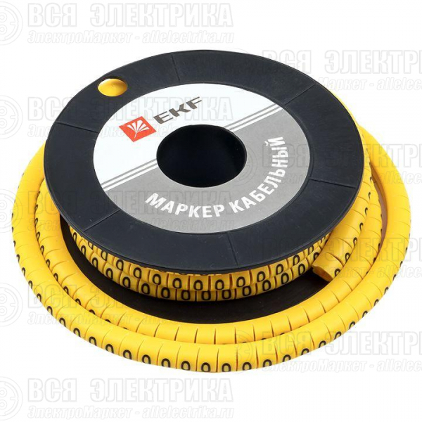 Маркер каб. 1.5кв.мм "0" (к-1000ед) (ЕС-0) EKF plc-KM-1.5-0
