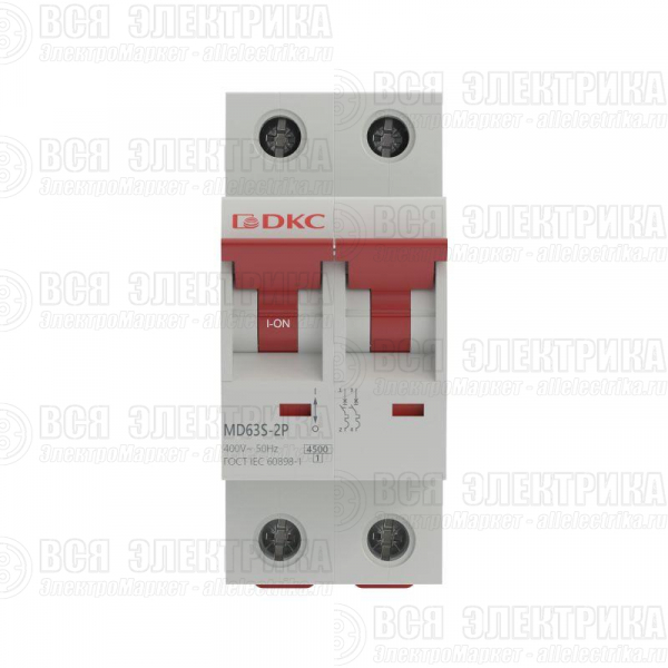 Выключатель автоматический модульный 2п C 40А 4.5кА YON max MD63S YON MD63S-2PC40