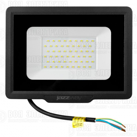 Прожектор светодиодный PFL-C3 50Вт 6500К ДО/СДО IP65 закален. прозр. стекло JazzWay 5023581A