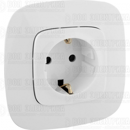Розетка 1-м СП Valena Allure 16А IP2X 250В 2P+E безвинтов. клеммы с лицев. панелью механизм бел. Leg 753721