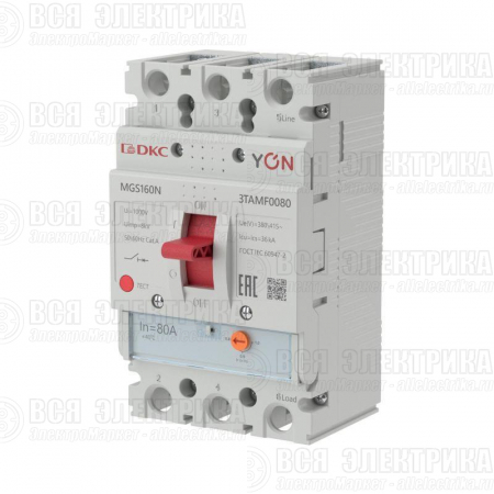Выключатель автоматический MGS160 3P 64-80A 36kA YON MGS160N-3TAMF0080