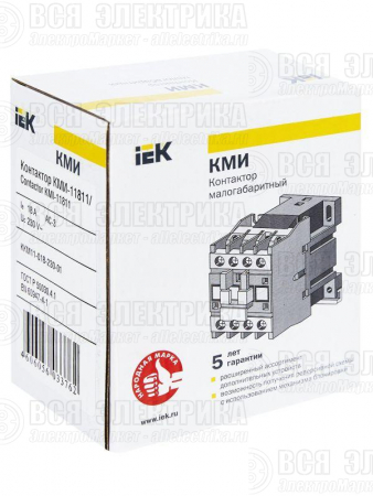 Контактор КМИ-11811 18А 230В/АС3 1НЗ KARAT IEK KKM11-018-230-01