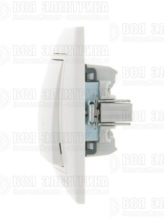 Переключатель проходной 2-кл. СП Mira 10А IP20 с бел.вставкой бел. LEZARD 701-0202-106