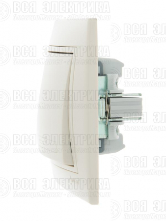 Выключатель 1-кл. СП Mira 10А IP20 со вставкой крем. LEZARD 701-0303-100