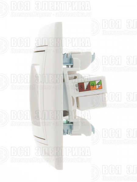 Розетка компьютерная 2-м СП Mira RJ45 бел./бел. LEZARD 701-0202-141