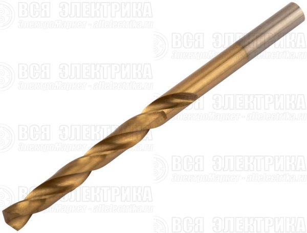 Сверло по металлу HSS 6мм титан. покрытие (блист.) FIT 34360