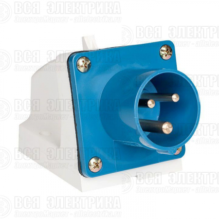 Вилка стационарная 513 16А 2P+PE 220В IP44 EKF ps-513-16-220