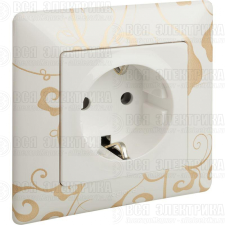 Розетка 1-м СП Valena Life 16А IP2X 250В 2P+E безвинт. клеммы с лицев. панелью механизм бел. Leg 753421