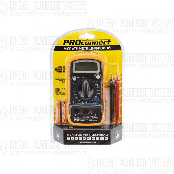Мультиметр портативный MAS830L (DT850L) PROCONNECT 13-3021