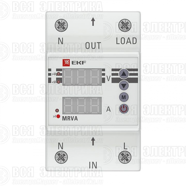 Реле напряжения и тока с дисплеем MRVA 40А PROxima EKF MRVA-40A