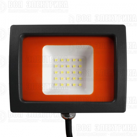 Прожектор светодиодный PFL-SC 20Вт 6500К IP65 190-260В ДО закален. матов. стекло JazzWay 5004887