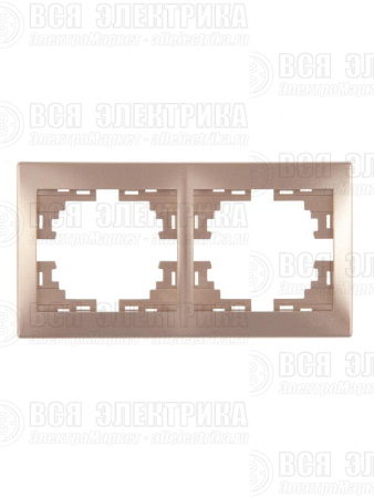 Рамка 2-м Mira горизонт. свет. корич. LEZARD 701-3100-147