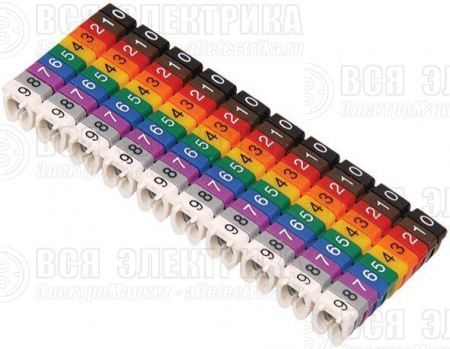 Маркер каб. МКН комплект цифр "0-9" 1.5кв.мм (уп.150шт) IEK UMK01-02-09