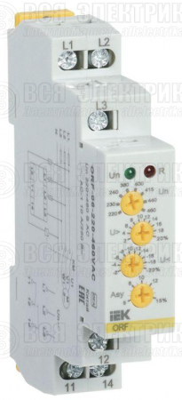 Реле фаз ORF 06 3ф 220-460В AC IEK ORF-06-220-460VAC