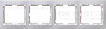 Рамка 4-м КВАРТА РГ-4-КБ горизонт. бел. IEK EMK40-K01-DM