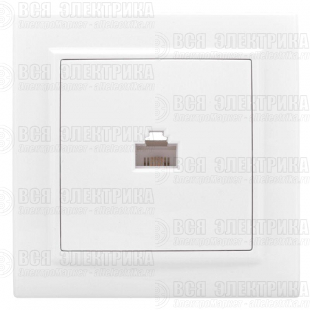 Розетка компьютерная 1-м СП Минск RJ45 бел. Basic EKF ERK01-035-10