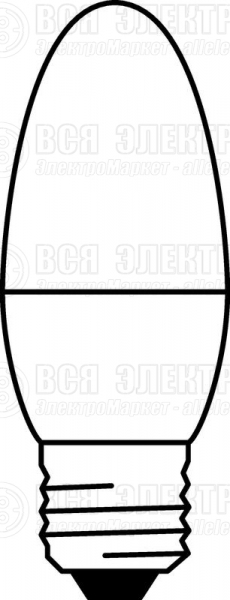 Лампа светодиодная LED Value LVCLB60 7SW/865 7Вт свеча матовая E27 230В 10х1 RU OSRAM 4058075579507