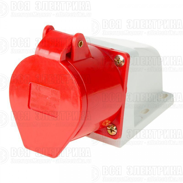 Розетка 125 стационарная 3Р+РЕ+N 32А 380В IP44 Rexant 11-8914