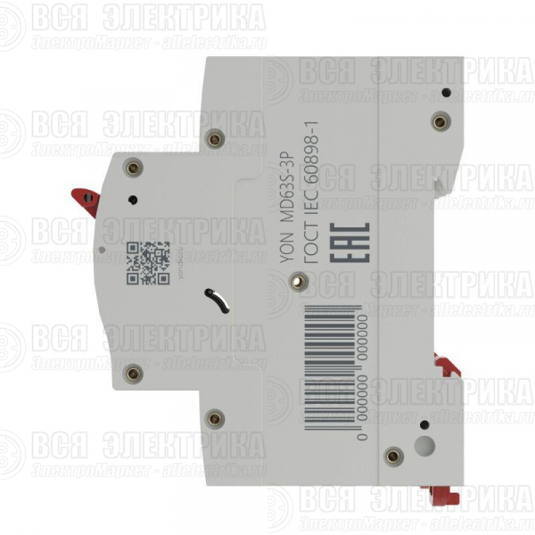 Выключатель автоматический модульный 3п C 10А 4.5кА YON max MD63S YON MD63S-3PC10