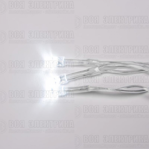 Занавес LED со статическим свечением ULD-C3020-240/STK WHITE IP44 3х2м соед. 240 диодов бел. свет провод прозр. Uniel UL-00007213