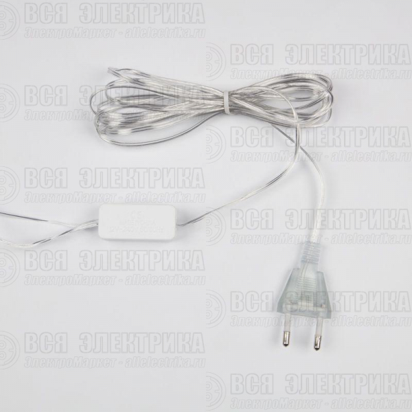 Гирлянда светодиодная "Айсикл" (бахрома) "Звезды" 1.5х0.6м 10LED тепл. бел. 0.51Вт IP20 провод прозр. Neon-Night 303-030