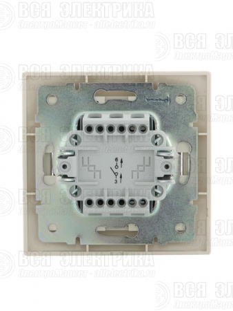 Выключатель 1-кл. СП Mira 10А IP20 со вставкой крем. LEZARD 701-0303-100