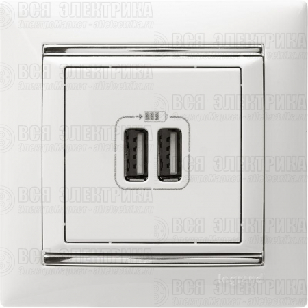 Розетка USB 2-м СП Valena бел. Leg 770470