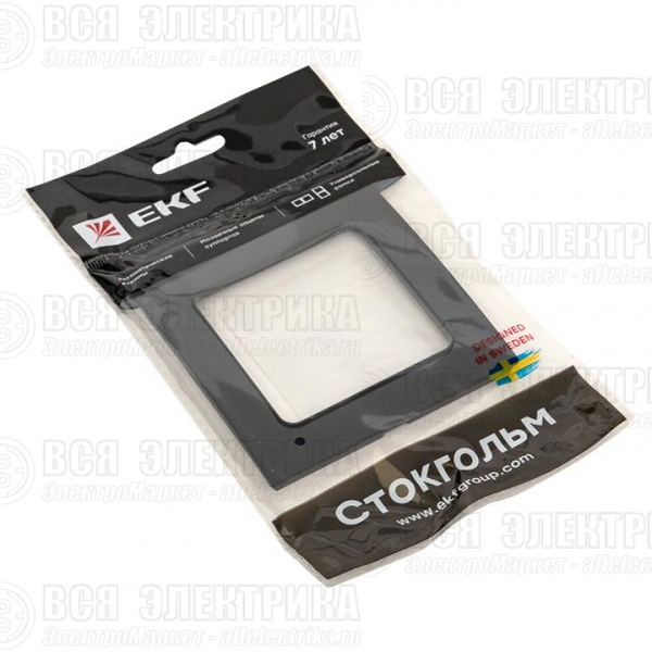 Рамка 1-м Стокгольм черн. PROxima EKF EXM-G-302-30