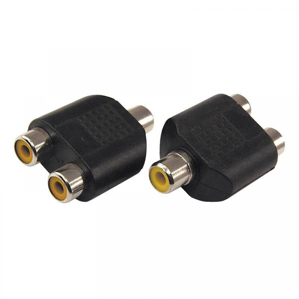 Переходник аудио гнездо RCA - 2 гнезда RCA блист. Rexant 06-0163-A