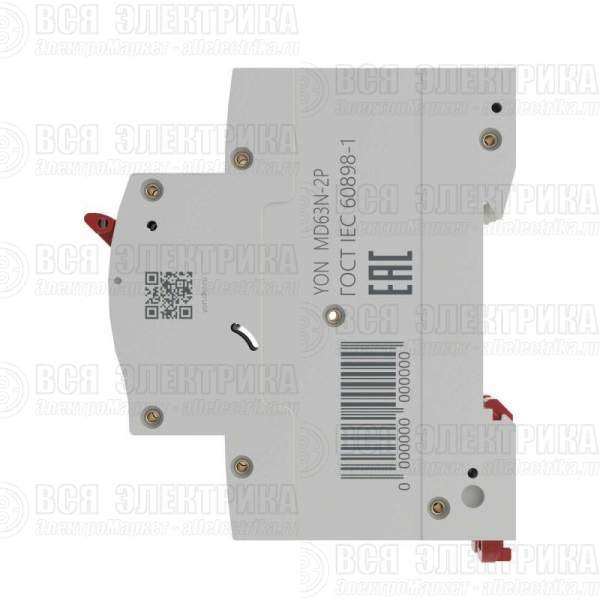 Выключатель автоматический модульный 2п C 16А 6кА MD63N YON MD63N-2PC16