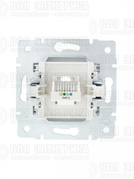 Розетка телефонная СП Vesna евро стандарт механизм бел. LEZARD 742-0288-137