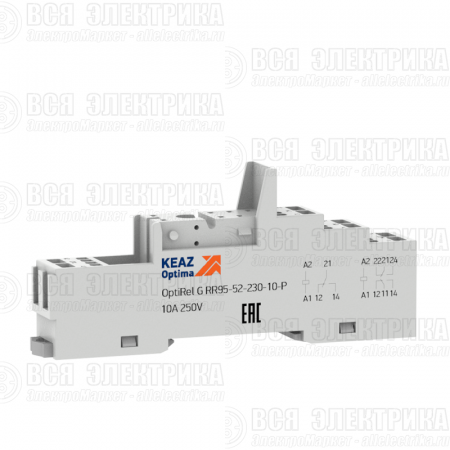 Розетка для реле OptiRel G RR95-52-230-10-P КЭАЗ 281175