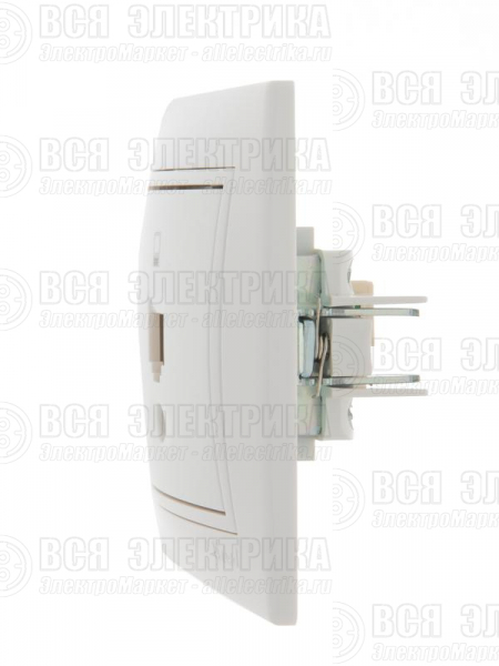 Розетка компьютерная 1-м СП Mira RJ45 бел./бел. LEZARD 701-0202-139
