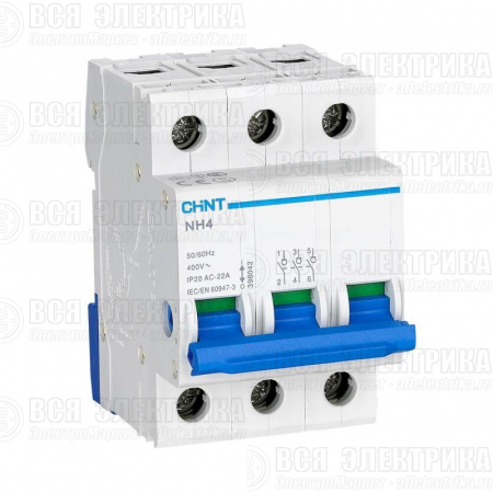Выключатель нагрузки 3п 63А NH4 (R) CHINT 398044