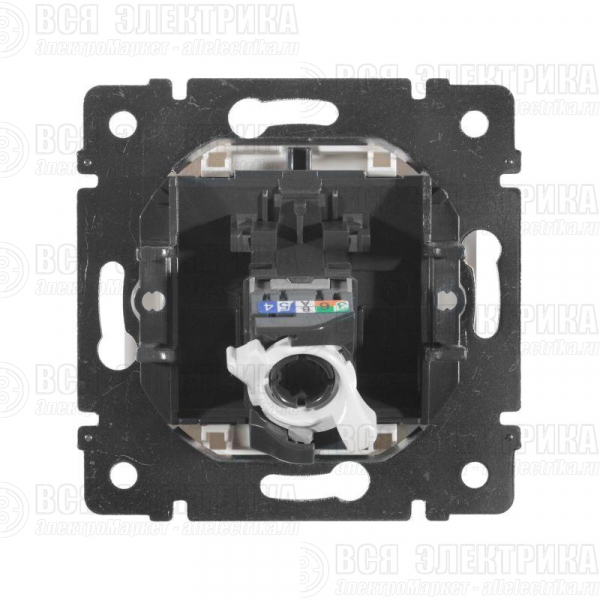 Розетка компьютерная 1-м СП Valena RJ45 кат.5E UTP на винтах механизм алюм. Leg 770238