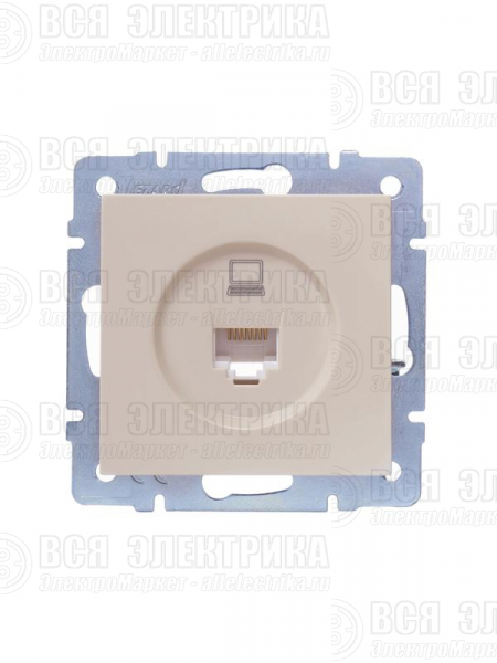 Розетка компьютерная 1-м СП Vesna механизм крем. LEZARD 742-0388-139