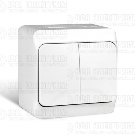 Выключатель 2-кл. ОП Nix 10А IP54 250В бел. TOKOV ELECTRIC TKE-NX-V2-C01-IP54