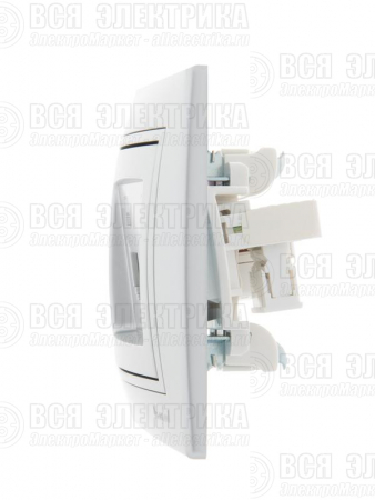 Розетка компьютерная + телефонная 2-м СП Mira RJ45 + RJ11 сер. метал. LEZARD 701-1010-143