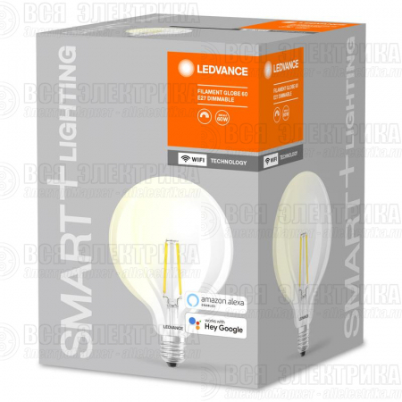 Лампа светодиодная SMART+ Filament Globe Dimmable 60 5.5Вт E27 LEDVANCE 4058075528291