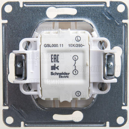 Выключатель 1-кл. СП Glossa 10А IP20 (сх. 1) 10AX механизм перламутр. SE GSL000611