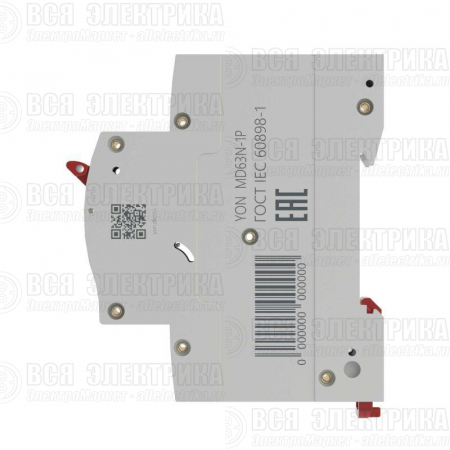 Выключатель автоматический модульный 1п C 10А 6кА MD63N YON MD63N-1PC10