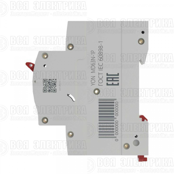 Выключатель автоматический модульный 1п C 16А 6кА MD63N YON MD63N-1PC16