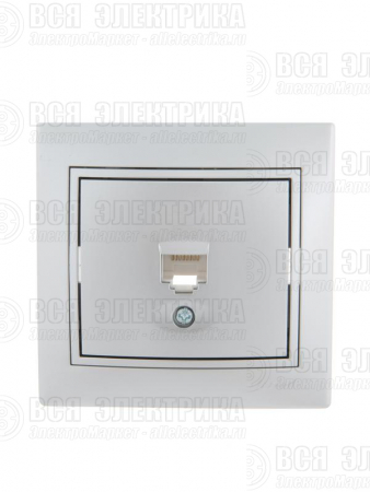 Розетка компьютерная 1-м СП Mira RJ45 сер. метал. LEZARD 701-1010-139