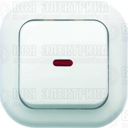 Выключатель 1-кл. СП Валентина 6А IP20 С16-068 с индикацией бел. Кунцево 7645