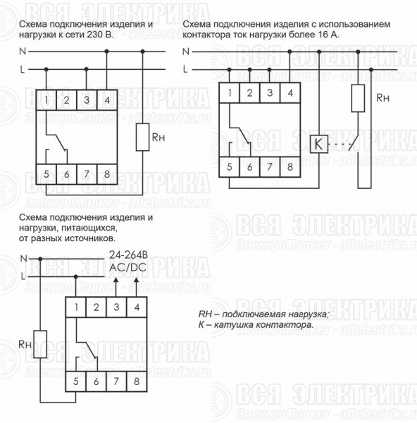 Реле времени PCZ-521 16А 24-264В AC/DC 1 перекл. IP20 1 канал-125 пар включ./выключ. суточн./недел. циклы монтаж на DIN-рейке F&F EA02.002.001