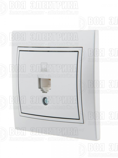 Розетка компьютерная 1-м СП Mira RJ45 сер. метал. LEZARD 701-1010-139